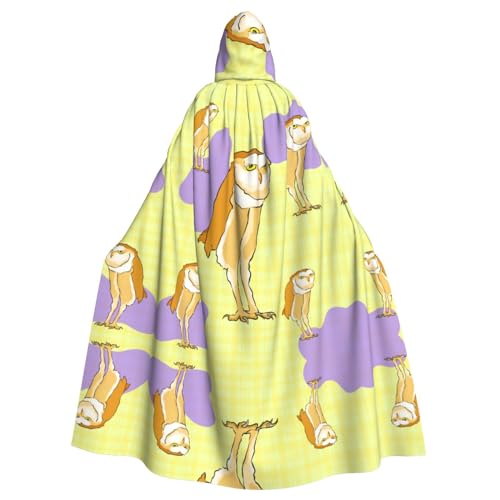 HYTTER Kapuzenponcho mit Eulen-Motiv, für Erwachsene, Party-Dekoration, Party, Karneval, Kostüm, pflegeleicht, langlebig von HYTTER