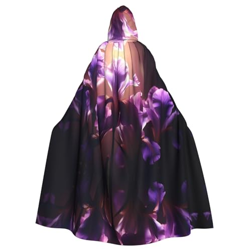 HYTTER Lila Iris Prints Halloween-Poncho mit Kapuze, für Erwachsene, Party-Dekoration, Partys, Karneval, Kostüm, pflegeleicht, langlebig HYTTER Lila Iris Prints Halloween-Poncho mit Kapuze, für Erwachsene, Party-Dekoration, Partys, Karneval, Kostüm, pflegeleicht, langlebig von HYTTER