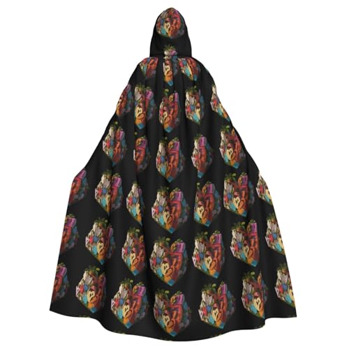 HYTTER Love Island Prints Halloween-Poncho mit Kapuze, für Erwachsene, Party-Dekoration, Partys, Karneval, Kostüm, pflegeleicht, langlebig HYTTER Love Island Prints Halloween-Poncho mit Kapuze, für Erwachsene, Party-Dekoration, Partys, Karneval, Kostüm, pflegeleicht, langlebig von HYTTER