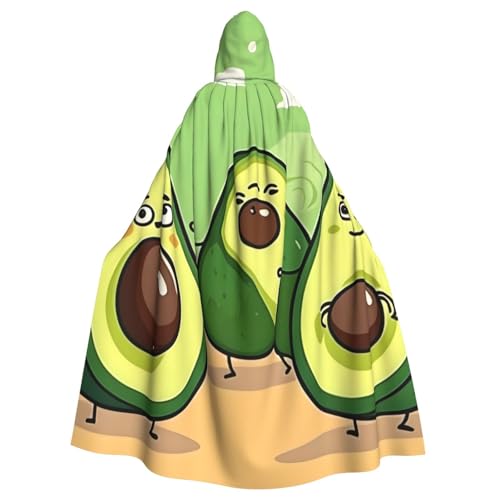 HYTTER Lustiger Cartoon-Avocado-Druck, Halloween-Kapuzenponcho für Erwachsene, Umhang, Party-Dekoration, Partys, Karneval, Kostüm, pflegeleicht, langlebig HYTTER Lustiger Cartoon-Avocado-Druck, Halloween-Kapuzenponcho für Erwachsene, Umhang, Party-Dekoration, Partys, Karneval, Kostüm, pflegeleicht, langlebig von HYTTER