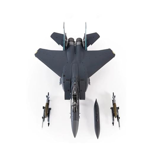 HYTTER Metalldruckguss im Maßstab 1:72 für F-15-Replik eines Luftwaffen-Kampfflugzeugs, Miniatur-Statik-Display-Modell mit Waffen, Fahrwerk, 26 cm von HYTTER