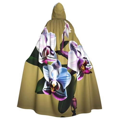 HYTTER Orchideen-Druck, Halloween-Poncho mit Kapuze, für Erwachsene, Party-Dekoration, Party, Karneval, Kostüm, pflegeleicht, langlebig HYTTER Orchideen-Druck, Halloween-Poncho mit Kapuze, für Erwachsene, Party-Dekoration, Party, Karneval, Kostüm, pflegeleicht, langlebig von HYTTER