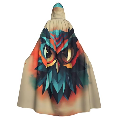 HYTTER Peaks Kapuzenponcho mit Eulen-Motiv, für Erwachsene, Party-Dekoration, Party, Karneval, Kostüm, pflegeleicht, langlebig HYTTER Peaks Kapuzenponcho mit Eulen-Motiv, für Erwachsene, Party-Dekoration, Party, Karneval, Kostüm, pflegeleicht, langlebig von HYTTER