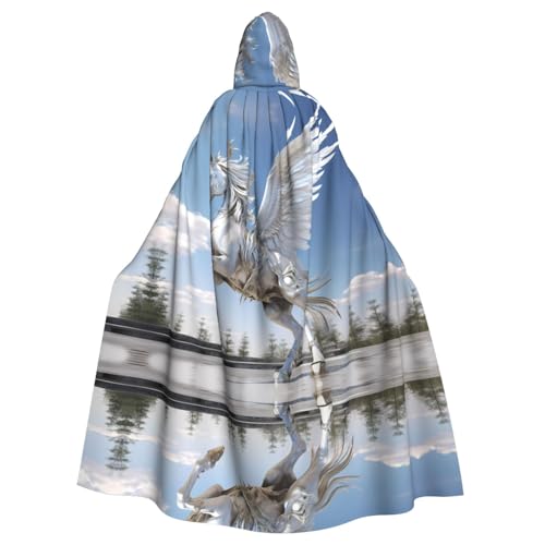 HYTTER Pegasus Prints Halloween-Poncho mit Kapuze, für Erwachsene, Party-Dekoration, Party, Karneval, Kostüm, pflegeleicht, langlebig HYTTER Pegasus Prints Halloween-Poncho mit Kapuze, für Erwachsene, Party-Dekoration, Party, Karneval, Kostüm, pflegeleicht, langlebig von HYTTER