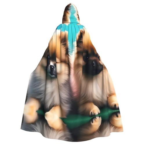 HYTTER Poncho mit Kapuze und Zwergspitzen, für Erwachsene, Party-Dekoration, Party, Karneval, Kostüm, pflegeleicht, langlebig von HYTTER