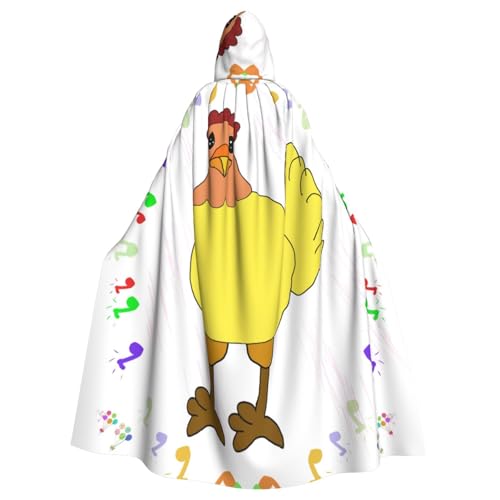 HYTTER Poncho mit Kapuze und singender Henne für Erwachsene, Party-Dekoration, Party, Karneval, Kostüm, pflegeleicht, langlebig HYTTER Poncho mit Kapuze und singender Henne für Erwachsene, Party-Dekoration, Party, Karneval, Kostüm, pflegeleicht, langlebig von HYTTER