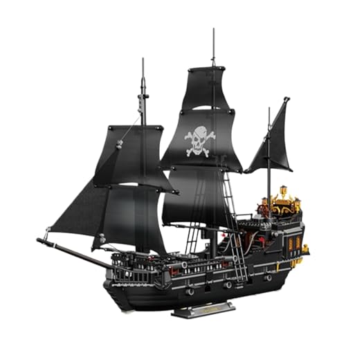 HYTTER Puzzle-Schiff für den schwarzen Zauberer, Schiffsbausatz, Piratenschiff, zusammengebautes Modell, Geschenk, Puzzle, Desktop-Ornamente, 1424 Partikel von HYTTER