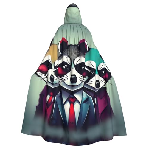 HYTTER Racoons Prints Halloween Kapuzenponcho Erwachsene Umhang Party Dekoration Party Karneval Kostüm Pflegeleicht Langlebig HYTTER Racoons Prints Halloween Kapuzenponcho Erwachsene Umhang Party Dekoration Party Karneval Kostüm Pflegeleicht Langlebig von HYTTER