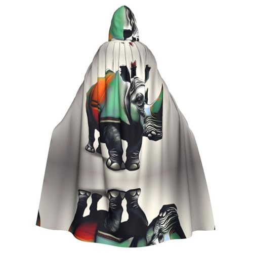 HYTTER Rhino Prints Halloween-Poncho mit Kapuze, für Erwachsene, Party-Dekoration, Party, Karneval, Kostüm, pflegeleicht, langlebig HYTTER Rhino Prints Halloween-Poncho mit Kapuze, für Erwachsene, Party-Dekoration, Party, Karneval, Kostüm, pflegeleicht, langlebig von HYTTER