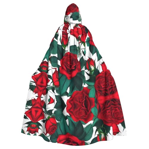 HYTTER Rosen-Blumendruck, Halloween-Poncho mit Kapuze, für Erwachsene, Party-Dekoration, Partys, Karneval, Kostüm, pflegeleicht, langlebig HYTTER Rosen-Blumendruck, Halloween-Poncho mit Kapuze, für Erwachsene, Party-Dekoration, Partys, Karneval, Kostüm, pflegeleicht, langlebig von HYTTER