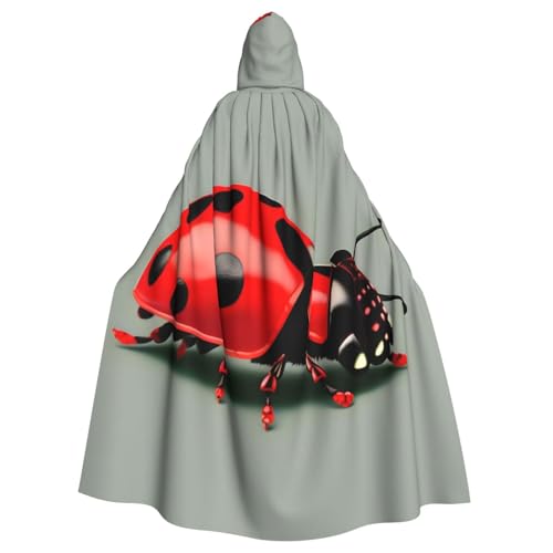 HYTTER Roter Marienkäfer-Aufdruck, Halloween-Poncho mit Kapuze, für Erwachsene, Party-Dekoration, Party, Karneval, Kostüm, pflegeleicht, langlebig HYTTER Roter Marienkäfer-Aufdruck, Halloween-Poncho mit Kapuze, für Erwachsene, Party-Dekoration, Party, Karneval, Kostüm, pflegeleicht, langlebig von HYTTER