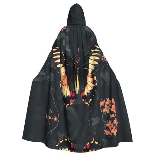 HYTTER Schmetterlings-Aufdruck, Halloween-Poncho mit Kapuze, für Erwachsene, Party-Dekoration, Party, Karneval, Kostüm, pflegeleicht, langlebig HYTTER Schmetterlings-Aufdruck, Halloween-Poncho mit Kapuze, für Erwachsene, Party-Dekoration, Party, Karneval, Kostüm, pflegeleicht, langlebig von HYTTER