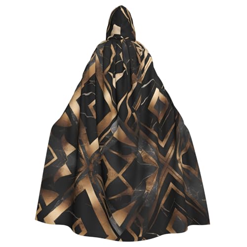 HYTTER Schwarz-goldener Poncho mit Steinmuster, Halloween-Kapuzenponcho für Erwachsene, Party-Dekoration, Partys, Karneval, Kostüm, pflegeleicht, langlebig HYTTER Schwarz-goldener Poncho mit Steinmuster, Halloween-Kapuzenponcho für Erwachsene, Party-Dekoration, Partys, Karneval, Kostüm, pflegeleicht, langlebig von HYTTER