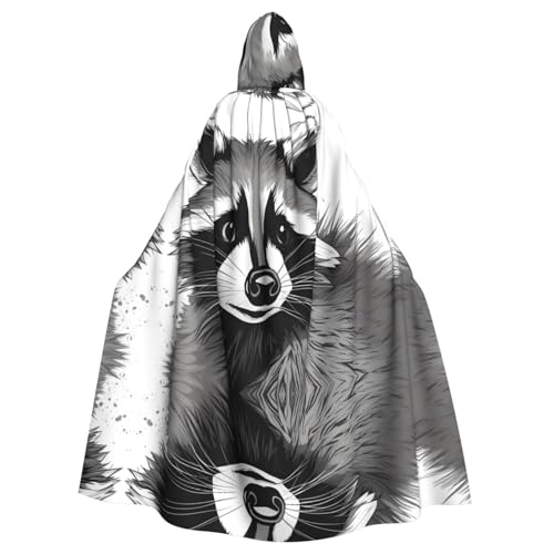 HYTTER Süßer Waschbär-Druck, Halloween-Kapuzenponcho für Erwachsene, Party-Dekoration, Partys, Karneval, Kostüm, pflegeleicht, langlebig HYTTER Süßer Waschbär-Druck, Halloween-Kapuzenponcho für Erwachsene, Party-Dekoration, Partys, Karneval, Kostüm, pflegeleicht, langlebig von HYTTER