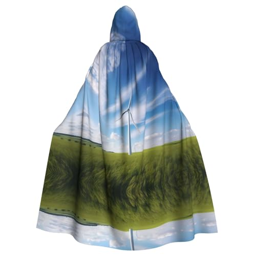 HYTTER Windrad-Aufdruck, Halloween-Poncho mit Kapuze, für Erwachsene, Party-Dekoration, Party, Karneval, Kostüm, pflegeleicht, langlebig HYTTER Windrad-Aufdruck, Halloween-Poncho mit Kapuze, für Erwachsene, Party-Dekoration, Party, Karneval, Kostüm, pflegeleicht, langlebig von HYTTER