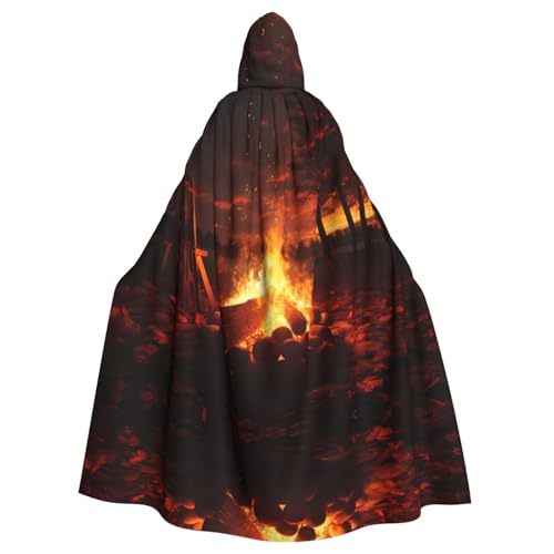 HYTTER Wunderschöner Halloween-Poncho mit Kapuze für Erwachsene, Party-Dekoration, Partys, Karneval, Kostüm, pflegeleicht, langlebig von HYTTER
