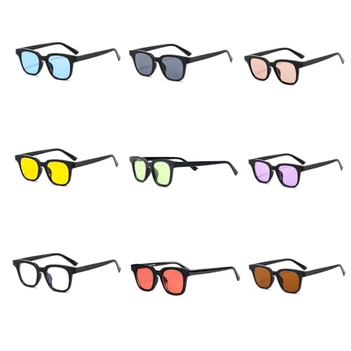 9er-Pack Sonnenbrillen für Partys, Damen und Herren, 10 verschiedene Farben, UV-Schutz, 9er-Pack, mehrfarbig, ein Stück von HYYZZC