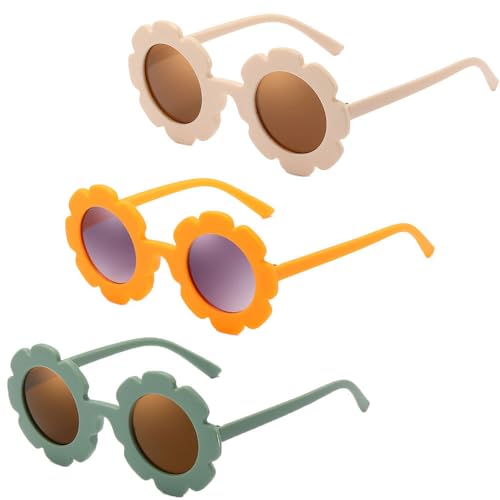 HYYZZC 60 Stück runde Blumen-Sonnenbrillen für Mädchen und Kleinkinder, süße Blumenbrillen für den Außenbereich, Strandbrillen, Geburtstagsparty-Geschenke für Kinder, 3 Farben C, 60 Stück HYYZZC 60 Stück runde Blumen-Sonnenbrillen für Mädchen und Kleinkinder, süße Blumenbrillen für den Außenbereich, Strandbrillen, Geburtstagsparty-Geschenke für Kinder, 3 Farben C, 60 Stück von HYYZZC
