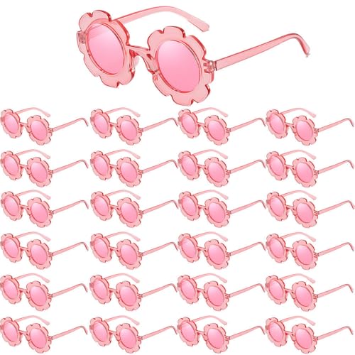 HYYZZC 60 Stück runde Blumen-Sonnenbrillen für Mädchen und Kleinkinder, süße Blumenbrillen für den Außenbereich, Strandbrillen, Geburtstagsparty-Geschenke für Kinder, transparentes Rosa, 48 Stück HYYZZC 60 Stück runde Blumen-Sonnenbrillen für Mädchen und Kleinkinder, süße Blumenbrillen für den Außenbereich, Strandbrillen, Geburtstagsparty-Geschenke für Kinder, transparentes Rosa, 48 Stück von HYYZZC