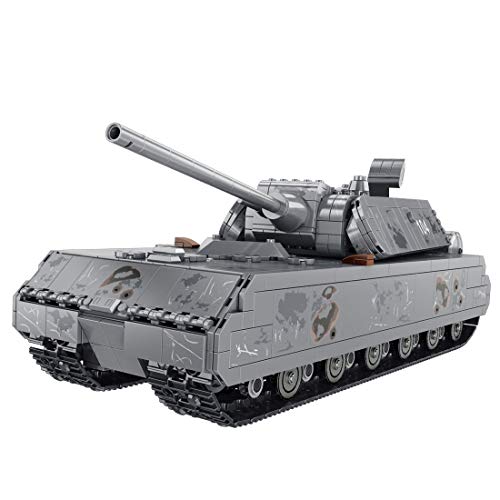 HYZH Technik Bausteine Panzer Bauset, 2127 Klemmbausteine Militär World War II German Panzer VIII Maus Modellbausatz, Technik Panzer Kompatibel mit Lego Technic von HYZH