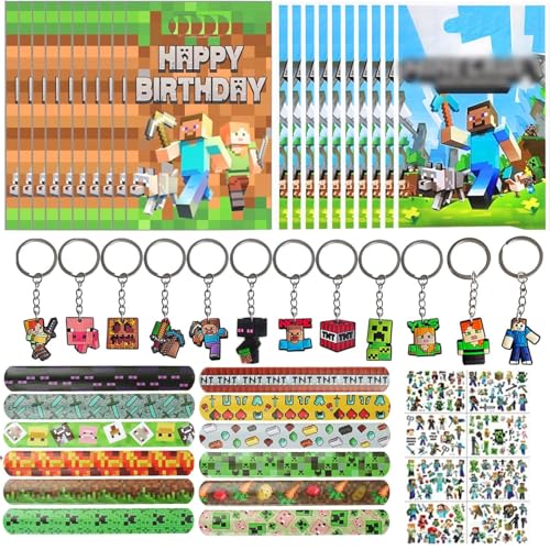 HYZMSZA Videospiel Party Mitgebsel, Kindergeburtstag Gastgeschenke, Give Away Gastgeschenk für Kindergeburtstag, Gamer Gastgeschenke Mitgebsel Set, Pixel Party Mitgebsel Kinder von HYZMSZA