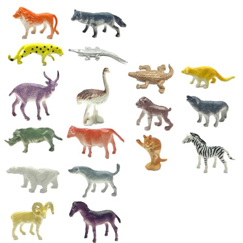 18 Stück Tierfiguren Set, Kleine Tiere Figuren, Safari Tiere Figuren, Zoomania, Realistische Wildtierfiguren, Zoo Spielzeug, Hochwertige Materialien, Ideal Für Kinder Und Sammler von HYZSHL