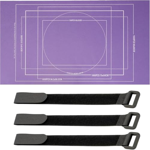 Puzzlematte, Puzzlematte, Lila Puzzlematten Mit 3 Klettbändern, Praktische Aufbewahrungslösung für Unfertige Puzzles, Ideal für Reisen und Zu Hause von HYZSHL