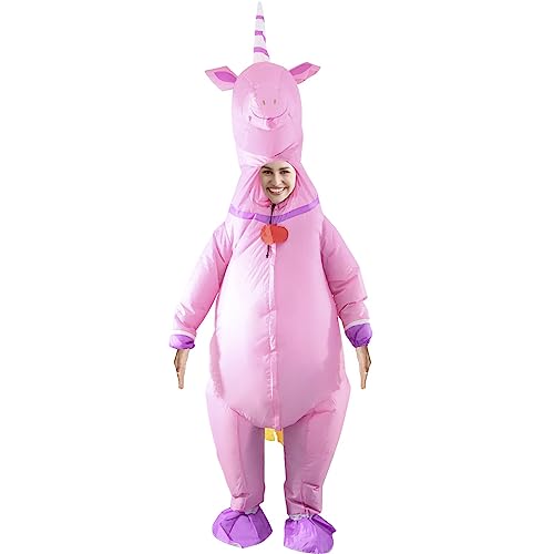 HZGDEJTG Aufblasbarer Einhorn-Anzug für Erwachsene, beste Dekoration für Partys, Versammlungen, Feiertage, Halloween und andere Feste von HZGDEJTG