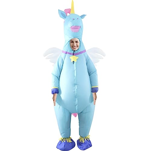 HZGDEJTG Aufblasbarer Einhorn-Anzug für Erwachsene, beste Dekoration für Partys, Versammlungen, Feiertage, Halloween und andere Feste HZGDEJTG Aufblasbarer Einhorn-Anzug für Erwachsene, beste Dekoration für Partys, Versammlungen, Feiertage, Halloween und andere Feste von HZGDEJTG