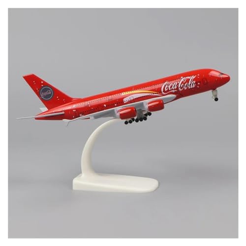 Flugzeuge Outdoor Toy Metallflugzeugmodell, 20 cm, 1:400, Originaltyp A380, Metallnachbildung, Legierungsmaterial, Luftfahrtflugzeug (Farbe : EIN, Größe : 1 UK) von HZZST