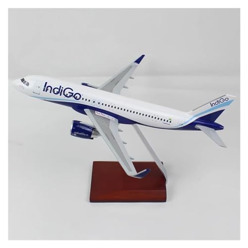 HZZST Flugzeuge Outdoor Toy Maßstab 1:100 Air India Indigo A320 Miniatur-Druckguss-ABS-Kunststoff-Flugzeugmodell Souvenir Sammlerstücke Spielzeug von HZZST