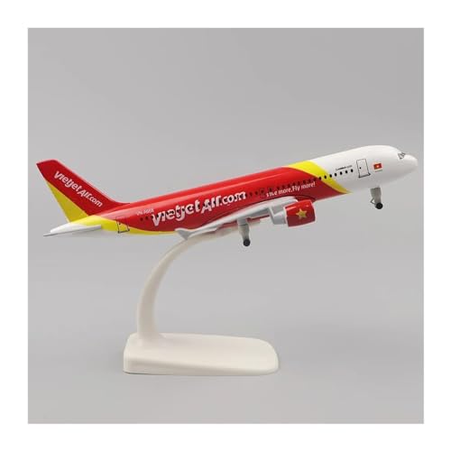 HZZST Flugzeuge Outdoor Toy Metallflugzeugmodell 20 cm 1:400 Vietjet A320 Mit Fahrwerk Ornamente Kinderspielzeug Jungen Geschenke (Größe : EIN) von HZZST