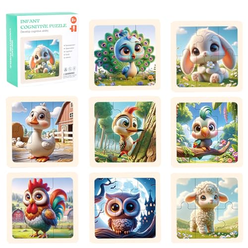 8 Stück Holzpuzzle für Kinder - Set mit 6 Teile, Niedliche Kleinkind Puzzle, Bunte Tiere, Lernspielzeug Set, Kindergeburtstag Geschenke für ab 3 Jahre Jungen Mädchen 8 Stück Holzpuzzle für Kinder - Set mit 6 Teile, Niedliche Kleinkind Puzzle, Bunte Tiere, Lernspielzeug Set, Kindergeburtstag Geschenke für ab 3 Jahre Jungen Mädchen von HaOrchid
