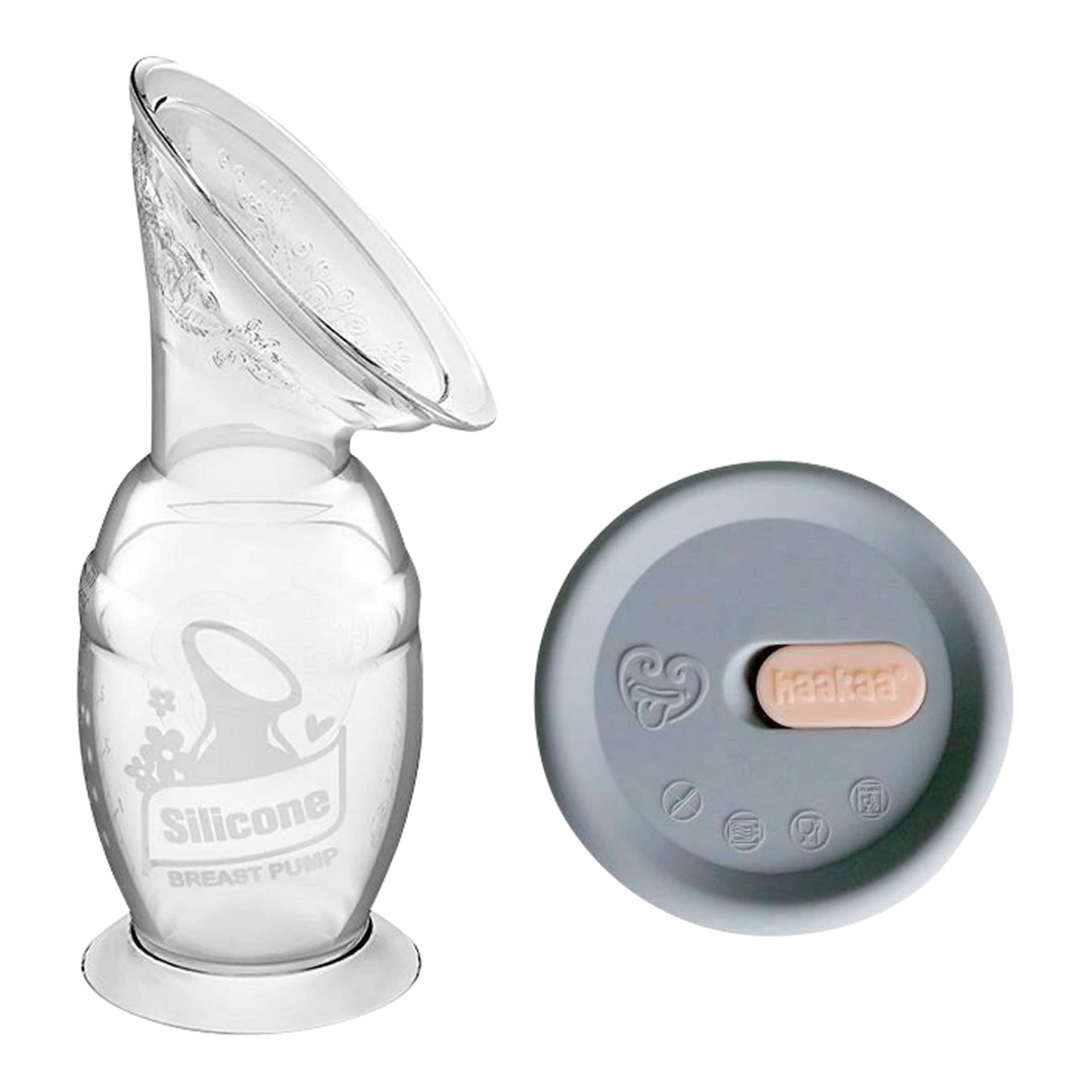 Haakaa Milchpumpe 100ml mit Saugfuß + Silikondeckel von Haakaa