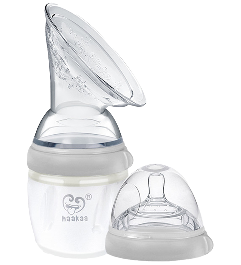 Haakaa Milchpumpe m. Flaschensauger - 160 ml - Grau - Haakaa - One Size - Milchpumpe Haakaa Milchpumpe m. Flaschensauger - 160 ml - Grau - Haakaa - One Size - Milchpumpe von Haakaa