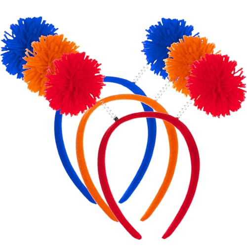 Haakong Pompom-Stirnbänder für Damen und Erwachsene, Partyzubehör, Kostümzubehör, Partyzubehör für Halloween, Karneval, 3 Stück, verschiedene Größen 1, Einheitsgröße, 3 Stück Haakong Pompom-Stirnbänder für Damen und Erwachsene, Partyzubehör, Kostümzubehör, Partyzubehör für Halloween, Karneval, 3 Stück, verschiedene Größen 1, Einheitsgröße, 3 Stück von Haakong