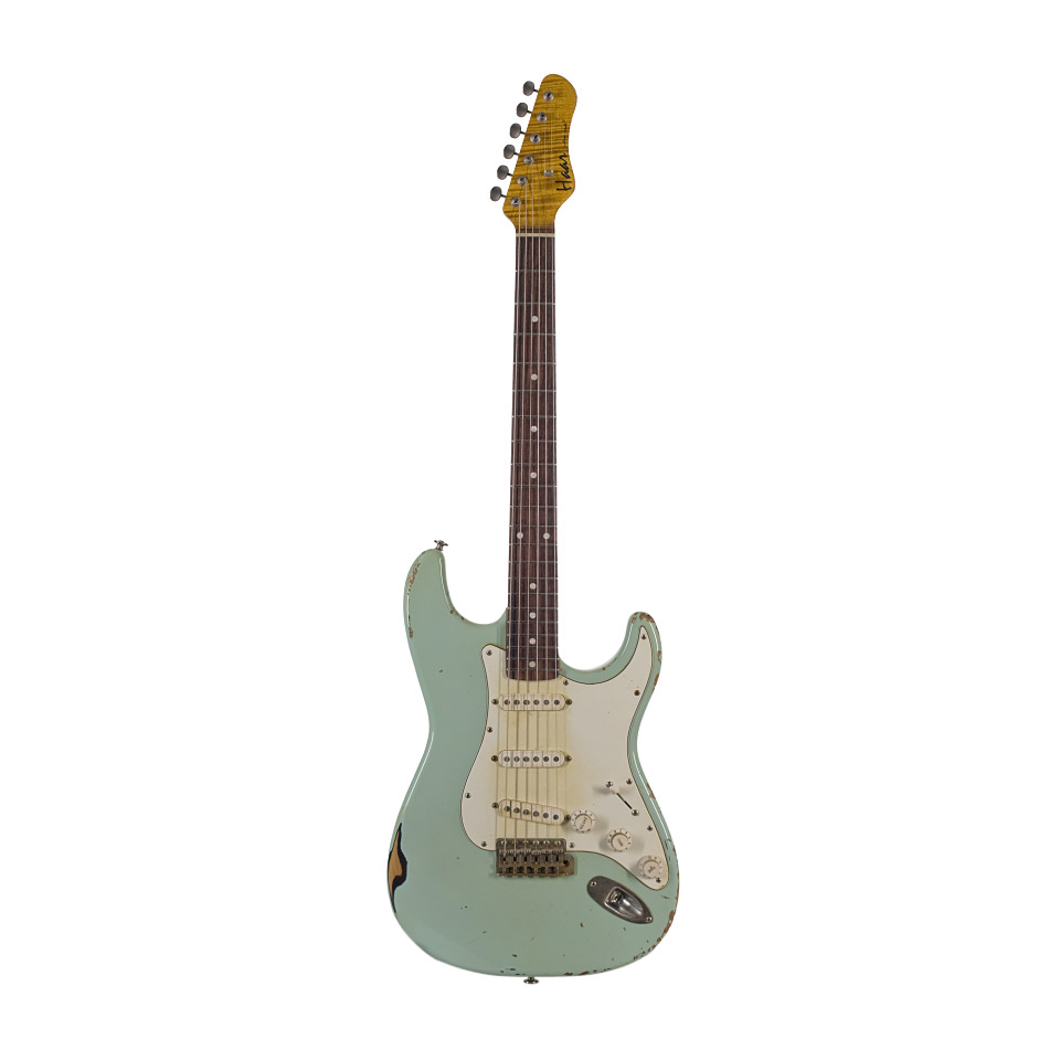 Haar Traditional S, Surf Green over Sunburst, RW E-Gitarre von Haar