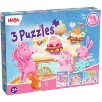 3 Puzzles - Einhorn Glitzerglück 12/15/18 Teile von Haba Sales GmbH & Co.KG