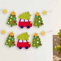 Bastelset - Erstes Fädeln Filzgirlande Weihnachtsfahrt von Haba Sales GmbH & Co.KG