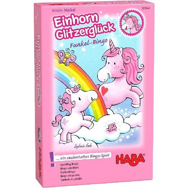 Einhorn Glitzerglück - Funkel-Bingo (Kinderspiel) von Haba Sales GmbH & Co.KG