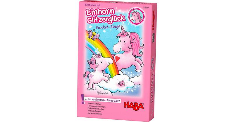 HABA 303647 Einhorn Glitzerglück - Funkel-Bingo von HABA