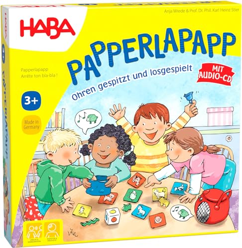 Haba 302372 - Papperlapapp, Lernspielsammlung mit 6 Spielen für Kinder ab 3 Jahren, Lernspiele zur Förderung der Sprachentwicklung, Klassiker von HABA