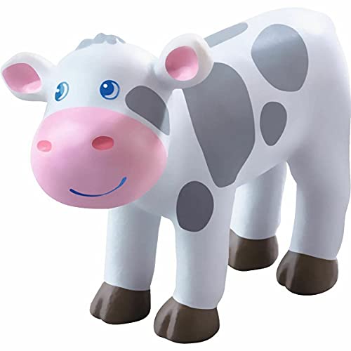 HABA Little Friends Kälbchen - Kuh-Spielfigur für Kinder ab 3 Jahren - Baby Bauernhoftiere für kreatives Rollenspiel - aus robustem Kunststoff - 1302985001 von HABA