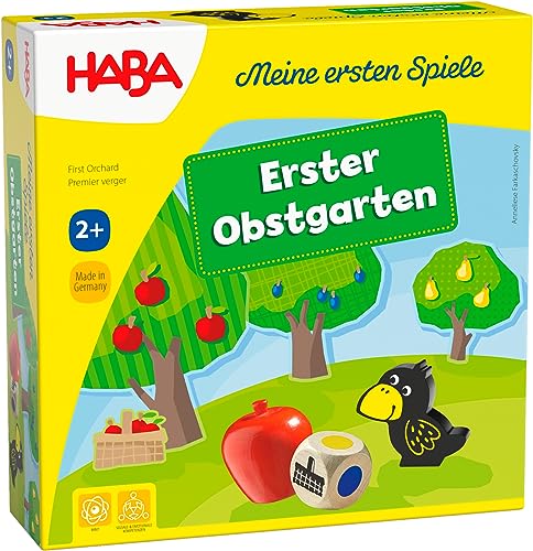 Haba 4655 - Meine ersten Spiele Erster Obstgarten, unterhaltsames Brettspiel rund um Farben und Formen ab 2 Jahren, Holzspielzeug und Lernspiel, der Spieleklassiker für kleine Kinder von HABA