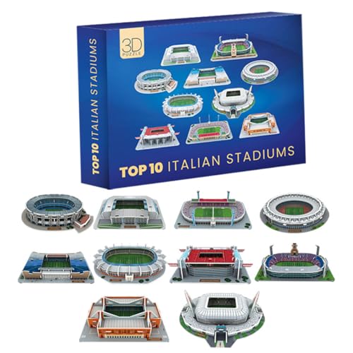 3D-Puzzle Set mit 10 Stadien (Italienische Liga A) von Habarri