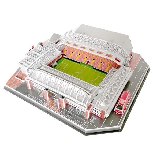 Habarri Anfield Stadion Puzzle 3D - 3D Puzzle-Stadion - 3D Fußballstadion für Kinder und Erwachsene - Modell eines Fußballstadions - Modellbau - 113 Elemente von Habarri