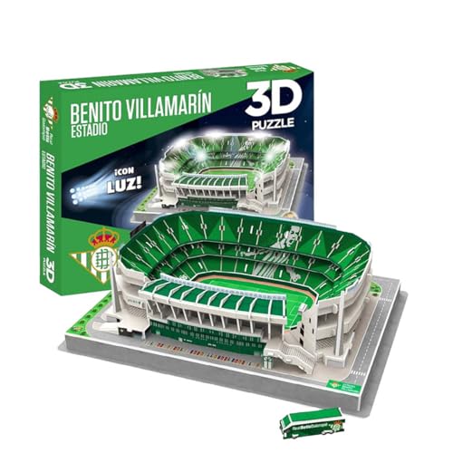Habarri LED Benito VILLAMARIN Puzzle 3D - 3D Puzzle Stadion - 3D Fußballstadion für Kinder und Erwachsene - Fußballstadion Modell - Vereinsmodell - 98 Elemente Habarri LED Benito VILLAMARIN Puzzle 3D - 3D Puzzle Stadion - 3D Fußballstadion für Kinder und Erwachsene - Fußballstadion Modell - Vereinsmodell - 98 Elemente von Habarri
