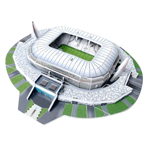 Habarri Mini Allianz Stadium Puzzle 3D - 3D Puzzle-Stadion - Kleines 3D Fußballstadion für Kinder und Erwachsene - Mini Fußballstadion Modell - Modellbau - 24 Elemente von Habarri