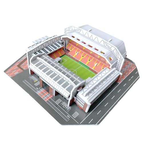 Habarri Mini Anfield Stadium Puzzle 3D - 3D Puzzle-Stadion - Kleines 3D Fußballstadion für Kinder und Erwachsene - Mini Fußballstadion Modell - Modellbau - 36 Elemente von Habarri