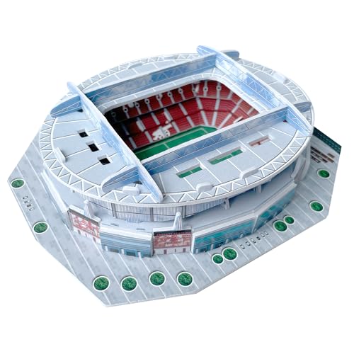 Habarri Mini Emirates Stadium Puzzle 3D - 3D Puzzle-Stadion - Kleines 3D Fußballstadion für Kinder und Erwachsene - Mini Fußballstadion Modell - Modellbau - 25 Elemente von Habarri